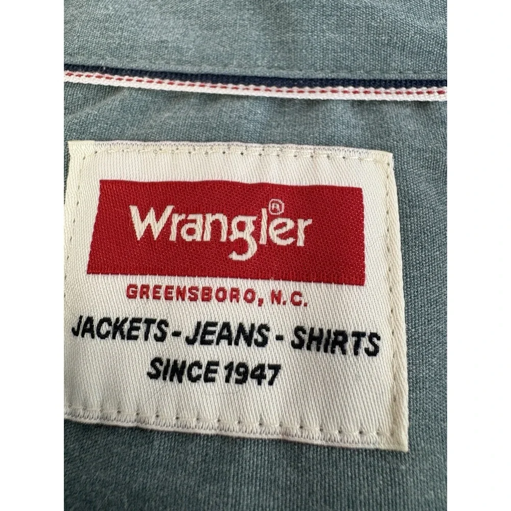 Wrangler Short Sleeve Button-Down Shirt – Men’s Sz 3XL Green 60